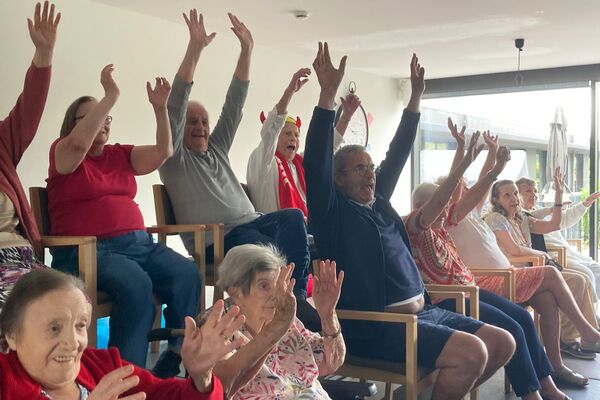 levend tafelvoetbal tegen wzc Groenhof '24